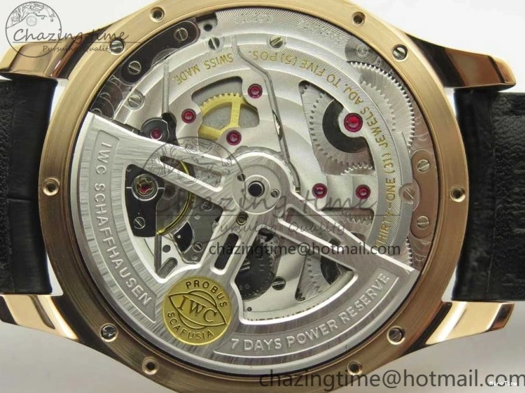 MIROTIME 0406 Thermal Portuguese Real PR Real Annual Calendar IW503501 RG ZF 1:1 Best Edition White Dial on Black Leather Strap A 7150